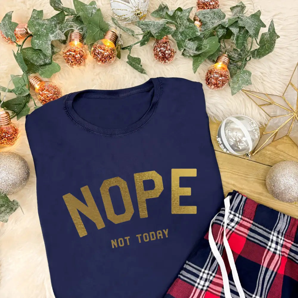 Ladies Tartan Pyjamas - Nope Not Today