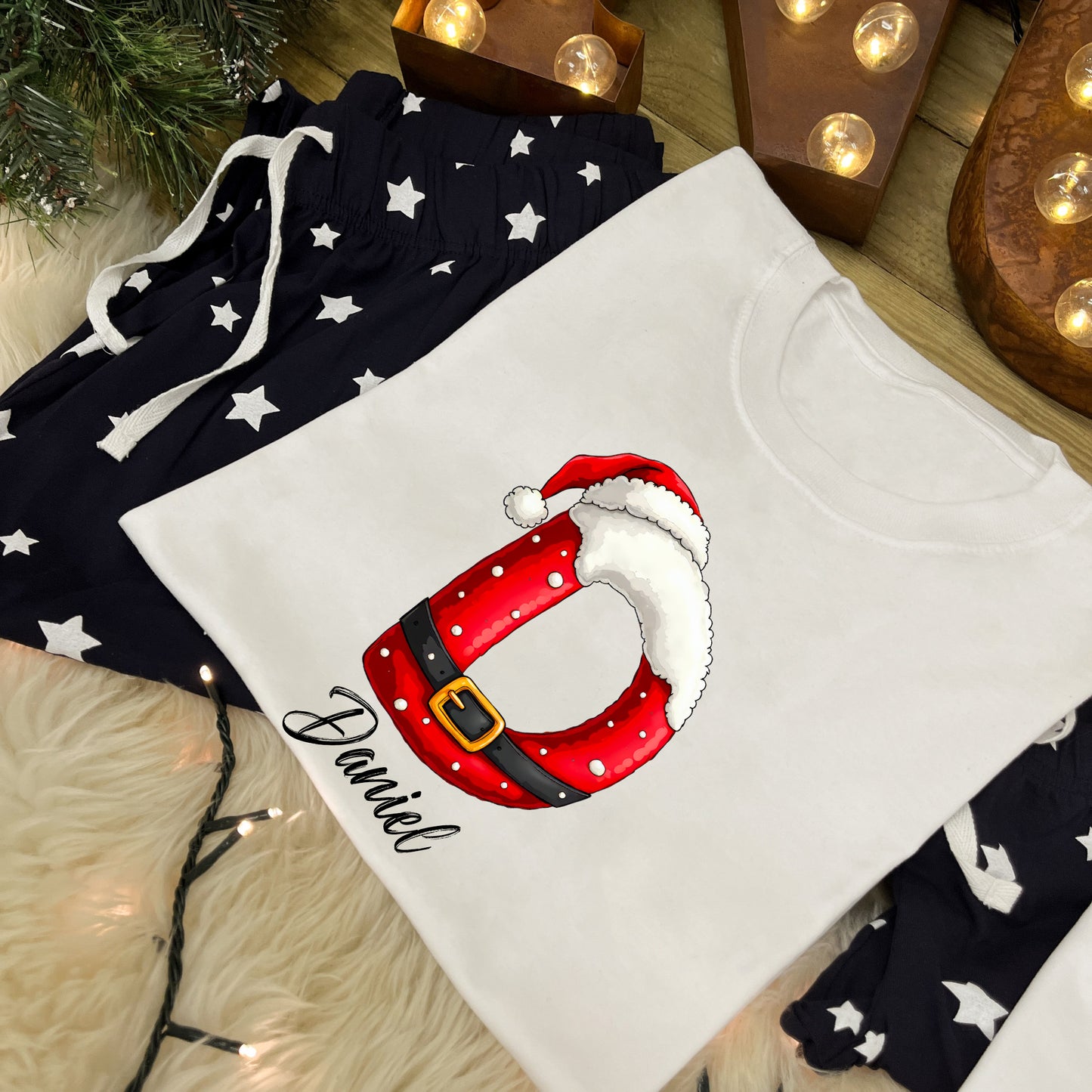 Personalised Family Christmas Pyjamas - Santa Alphabet
