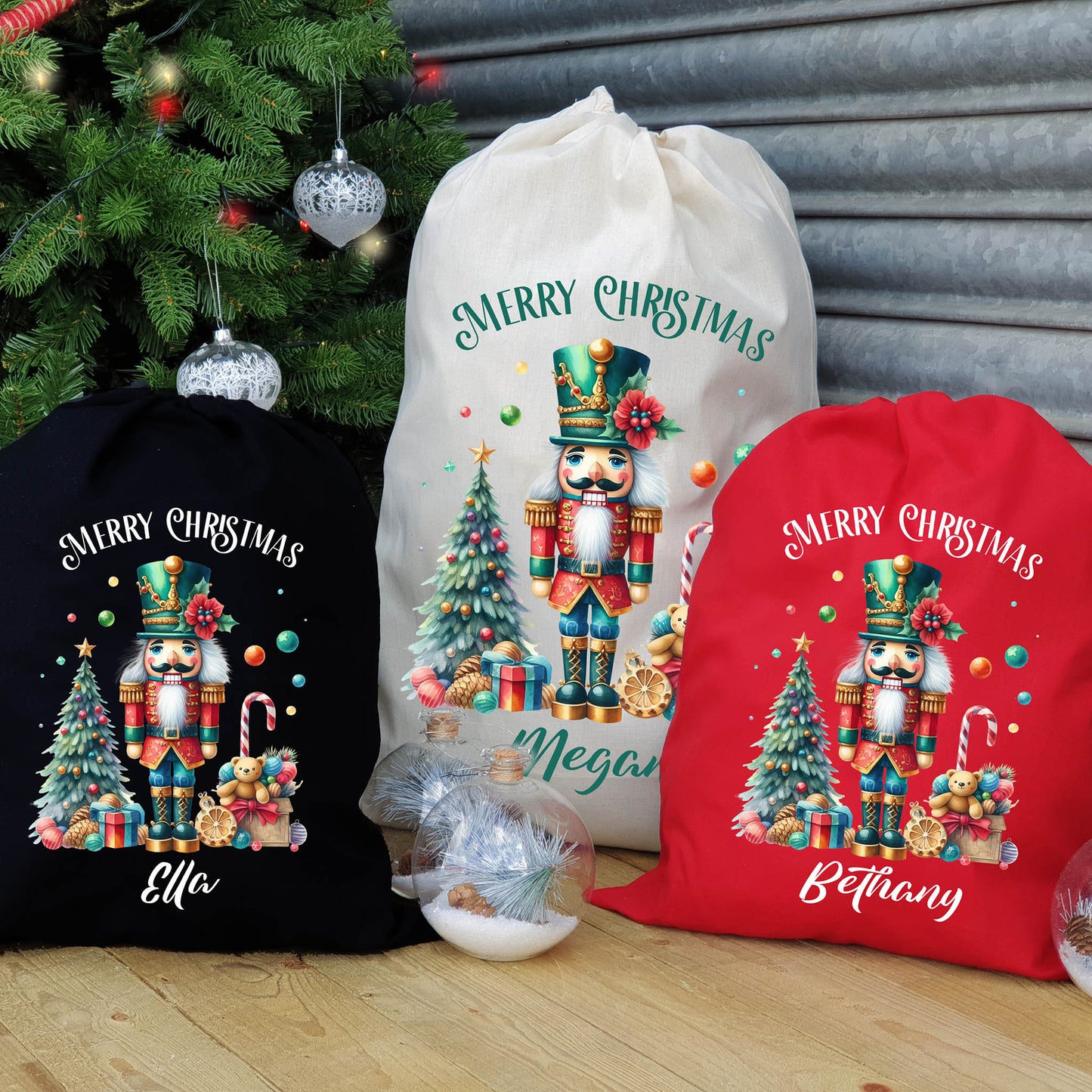Christmas Nutcracker Gift Sack with Name