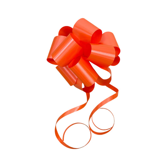 Orange Plain Handmade Wedding Car Door Bow