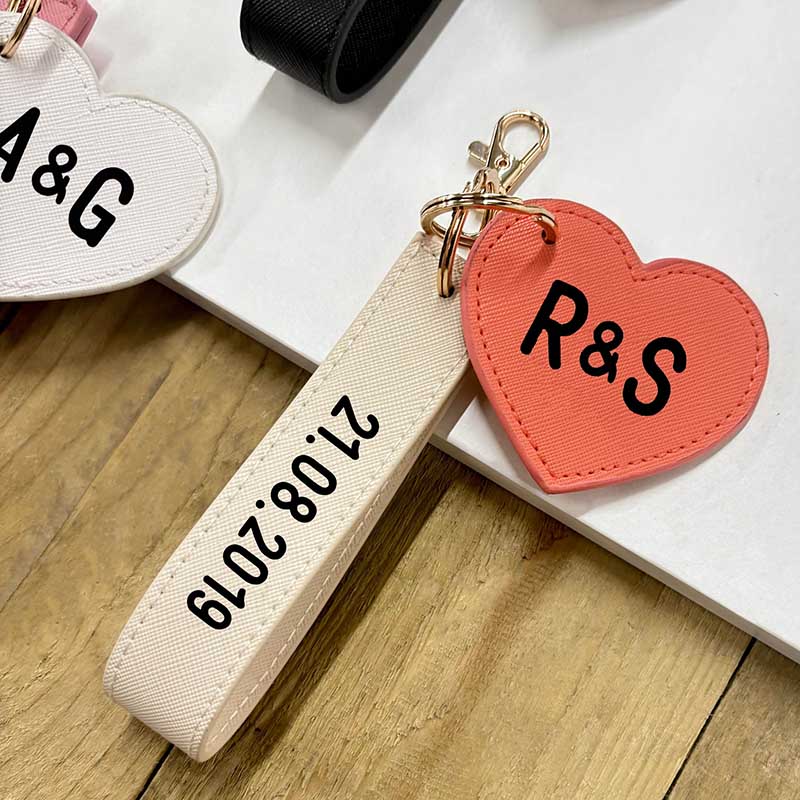 Personalised Keyring Set - Couples Initials