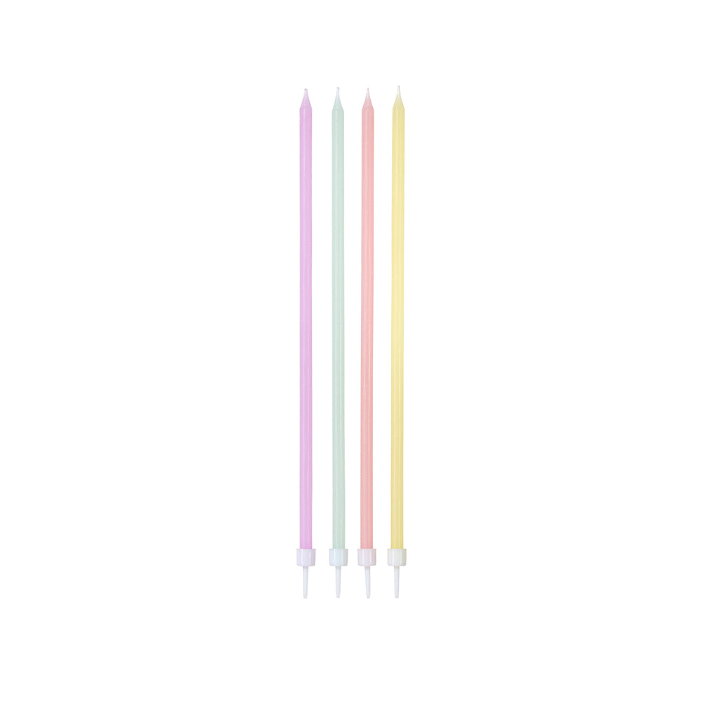 Tall Pastel Candles x 16