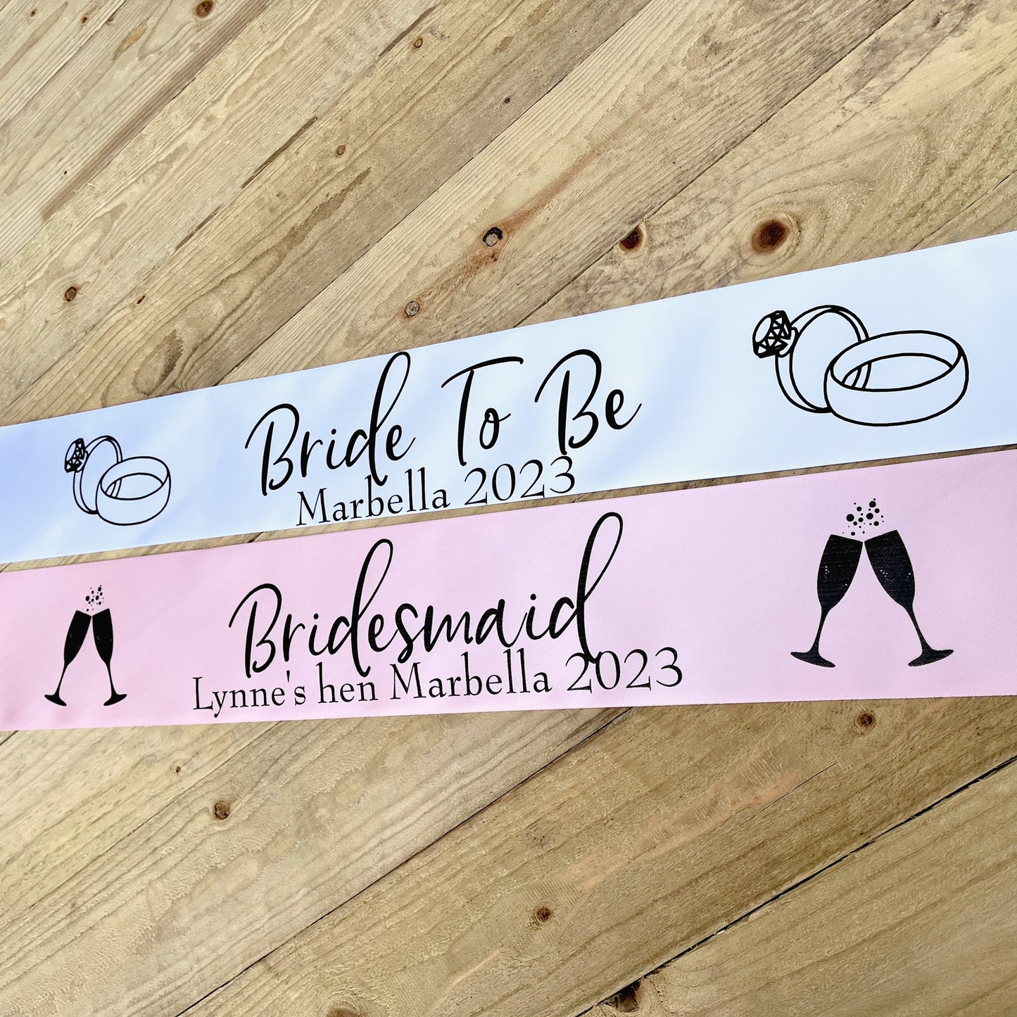 Personalised Hen Party Sash