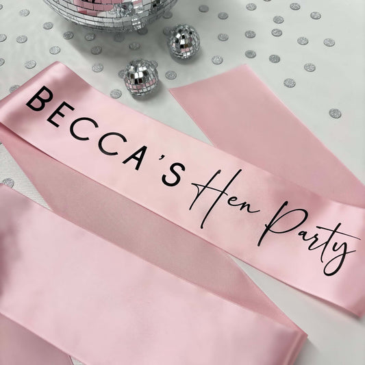 Bride Tribe Hen Party Sash - Personalised