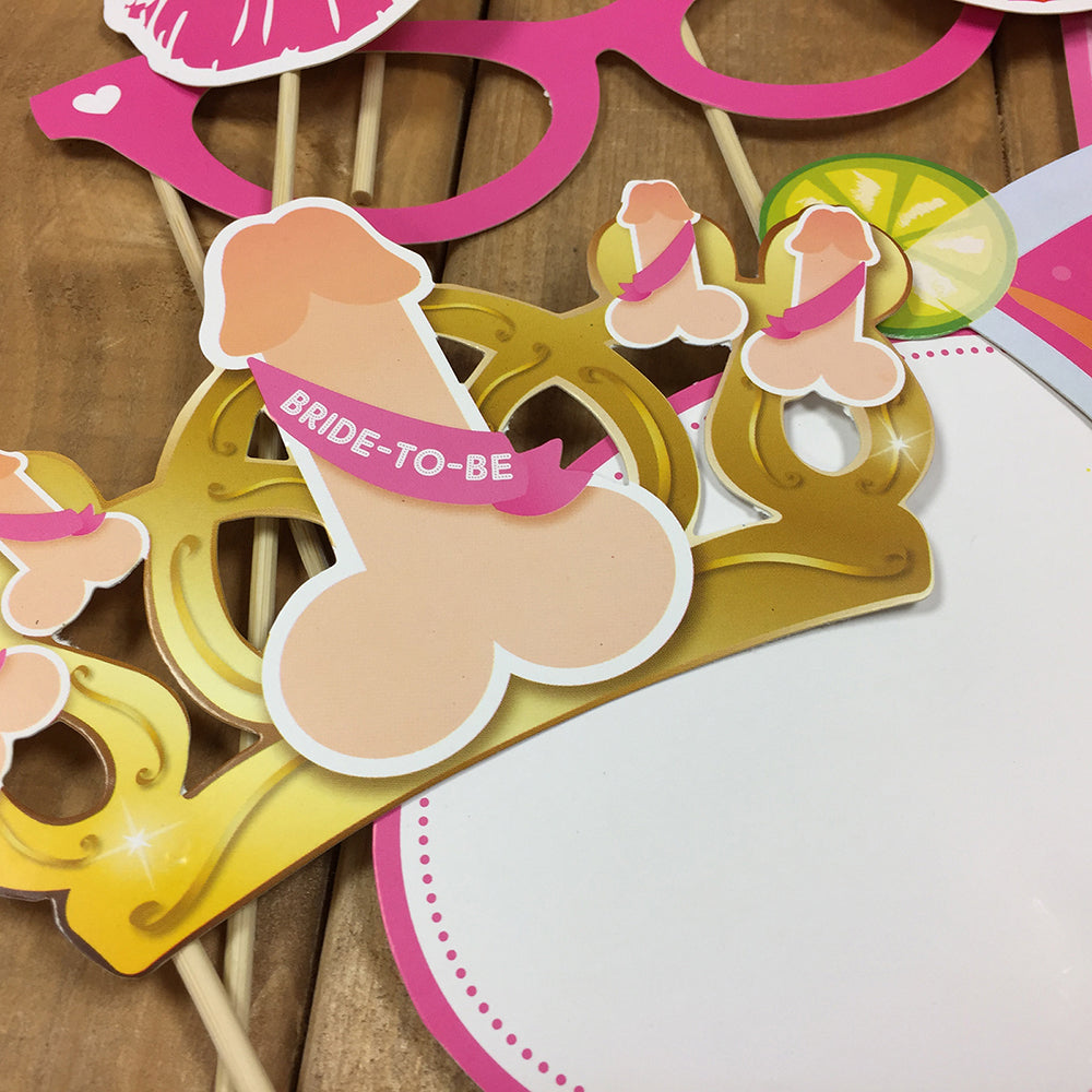 Pink Hen Party Photo Booth Props