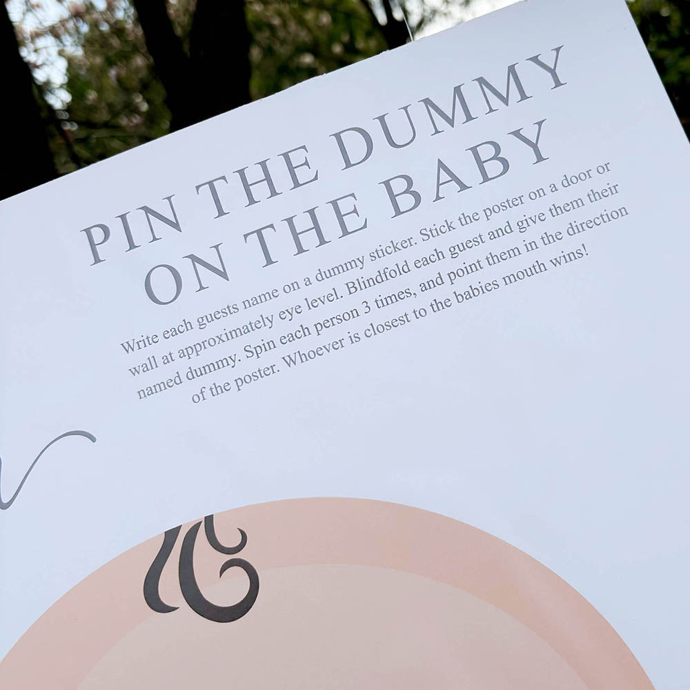 Pin The Dummy – Wildflower Baby Shower