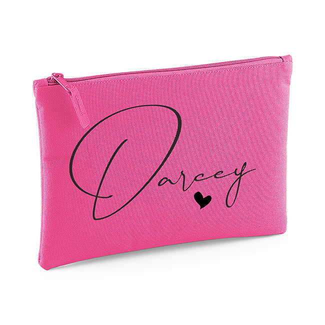 Personalised Make Up Bag – With Heart