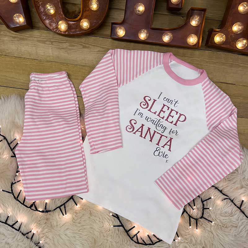 Children's Personalised Pyjamas - I Can't Sleep Santa