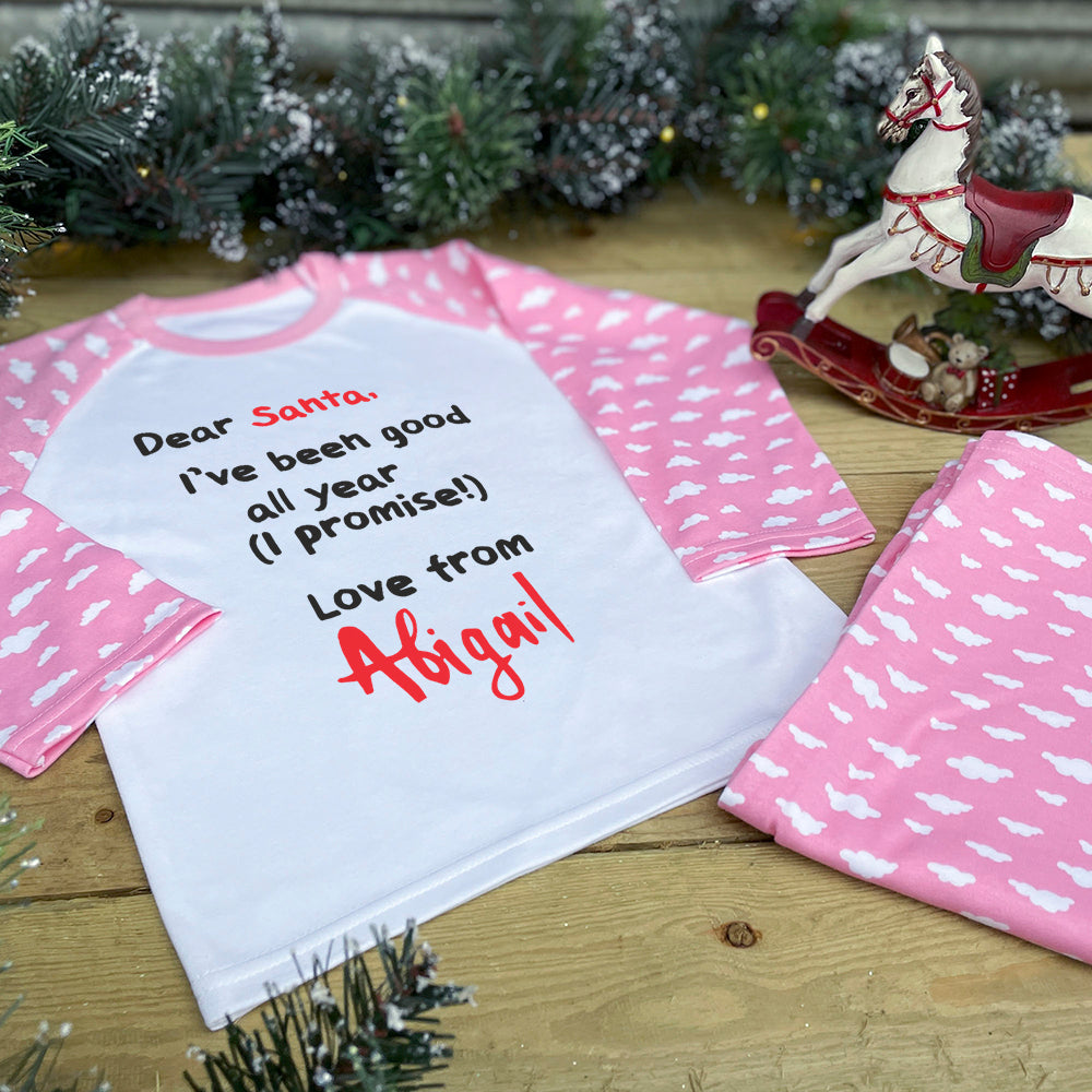 Children's Personalised Pyjamas - Dear Santa