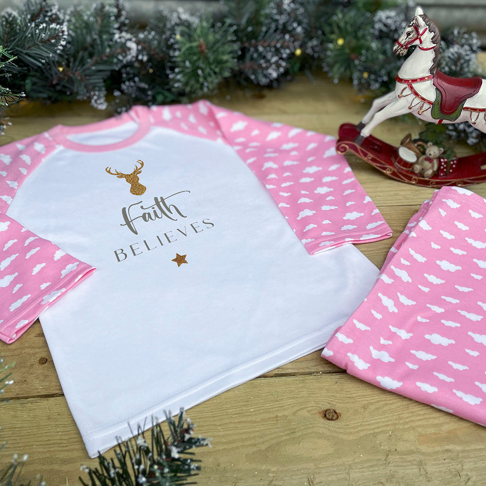 Children's Personalised Pyjamas - I Believe In Christmas