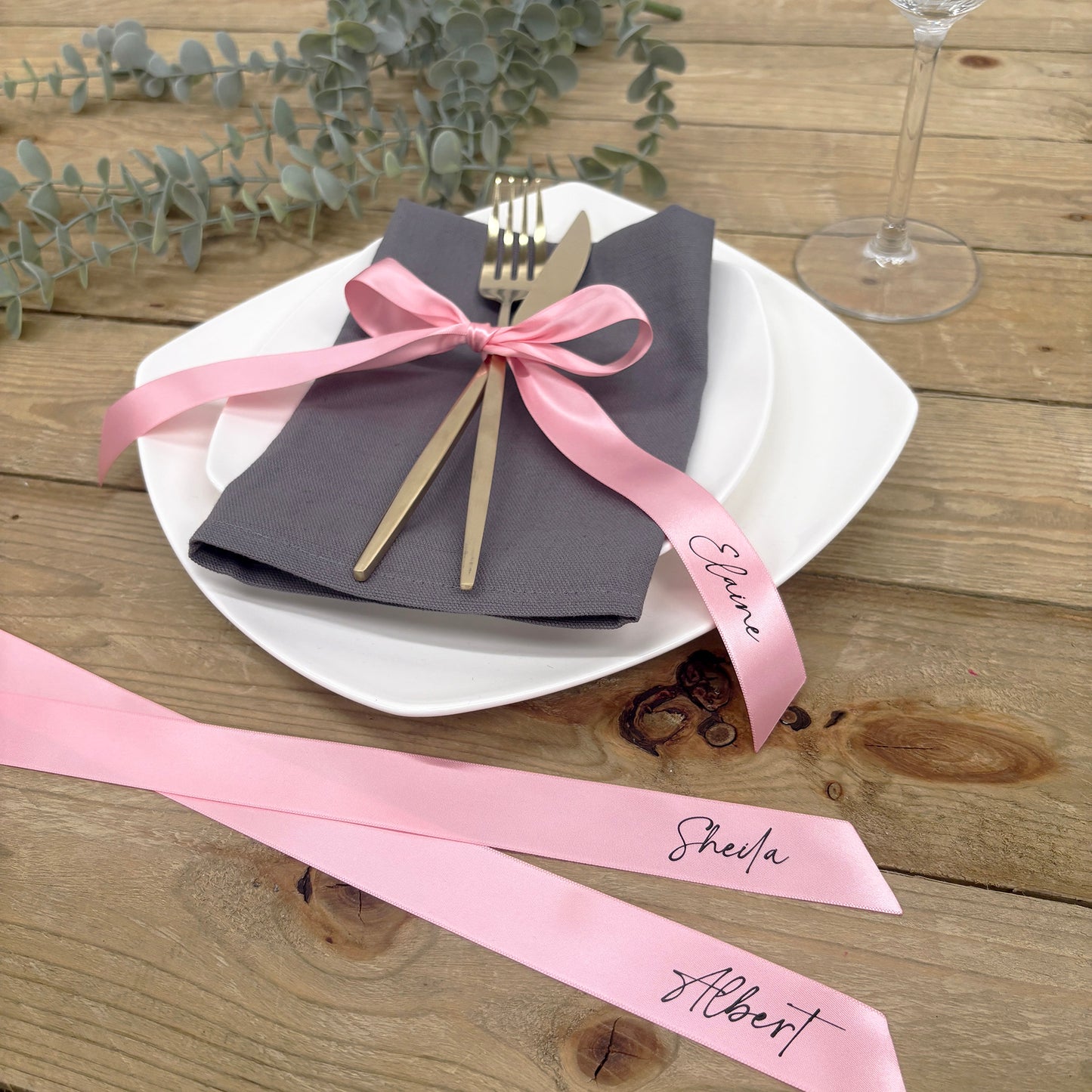 Ribbon Place Cards x 10
