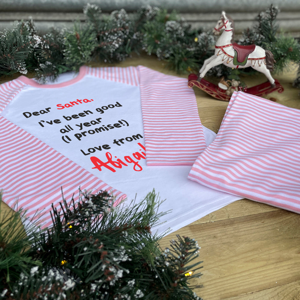 Children's Personalised Pyjamas - Dear Santa