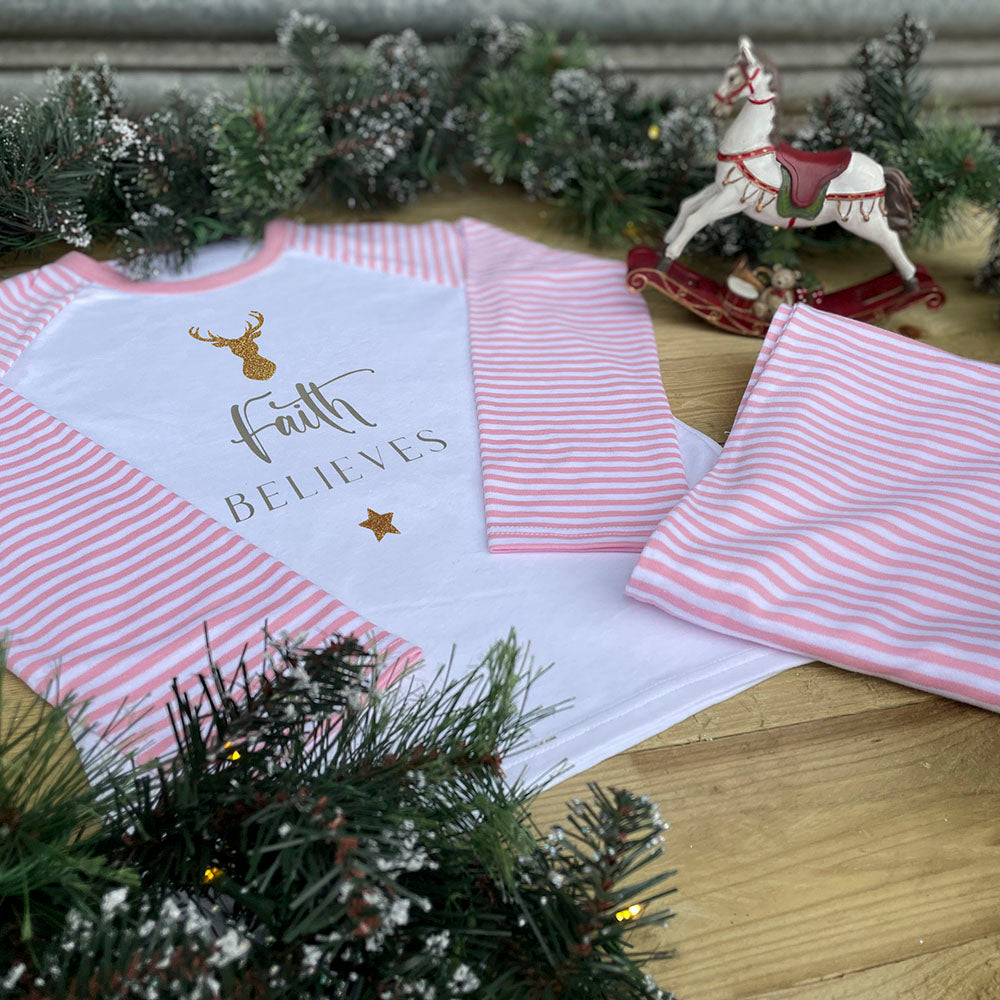 Children's Personalised Pyjamas - I Believe In Christmas