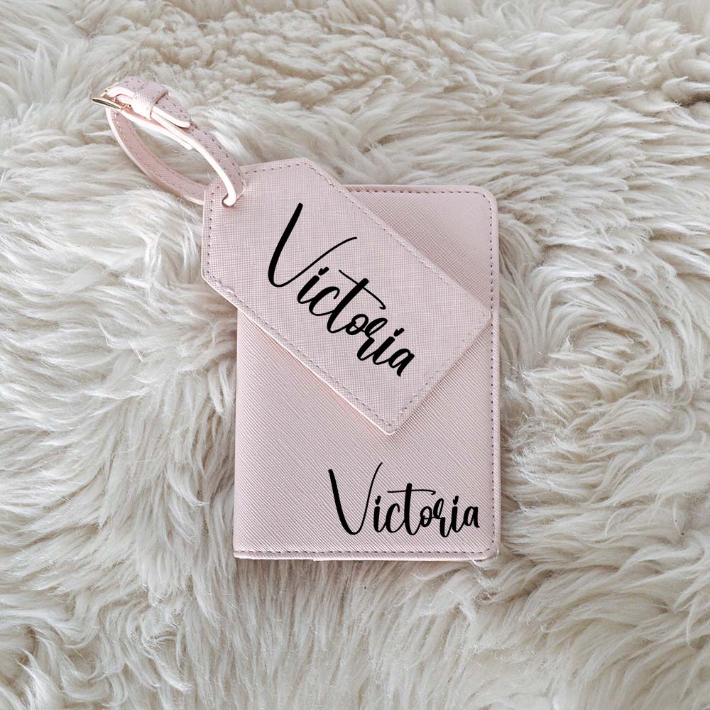 Personalised Hen Party Passport Holder & Luggage Tag Set