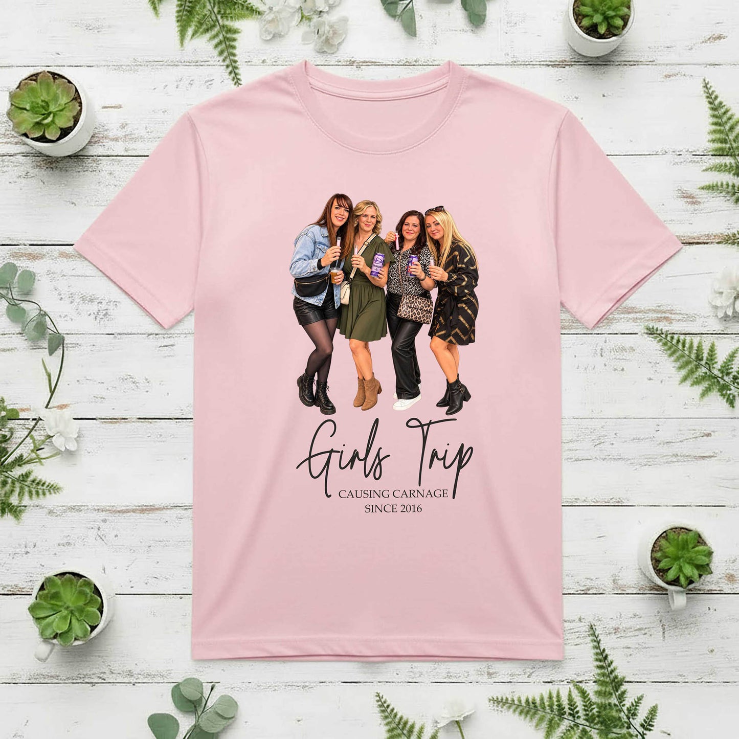 Personalised Photo Girls Trip Unisex Tshirt