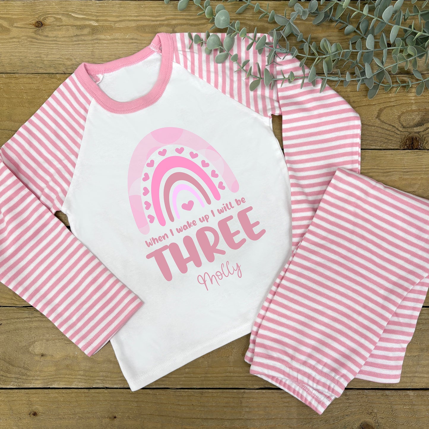 Children's Personalised Pyjamas - When I Wake Up Rainbow