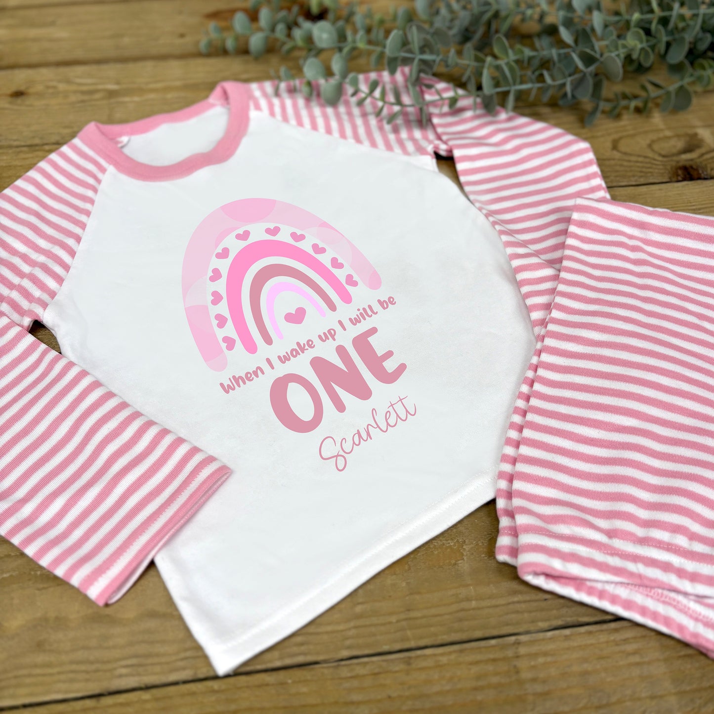 Children's Personalised Pyjamas - When I Wake Up Rainbow