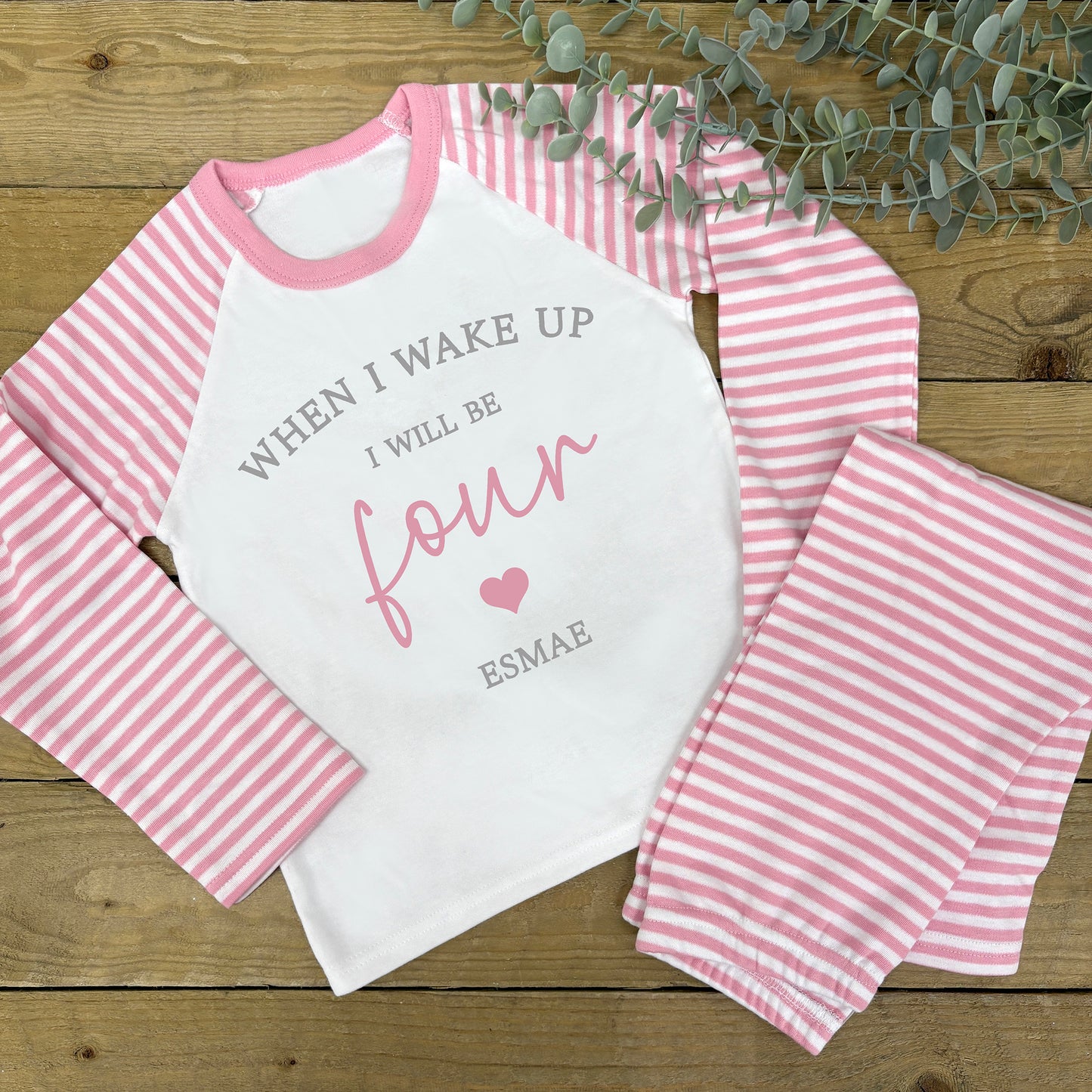 Children's Personalised Pyjamas - When I Wake Up Age