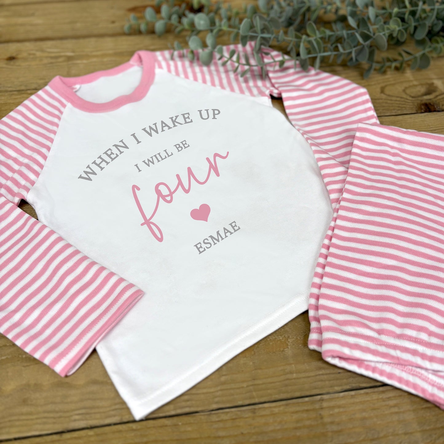 Children's Personalised Pyjamas - When I Wake Up Age