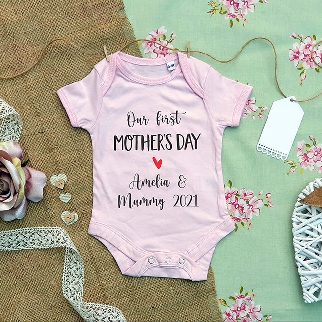 Personalised Baby Grow - Our First Mother's Day