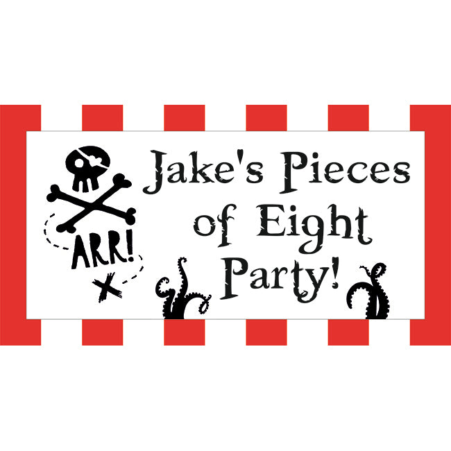 Personalised Pirate Party Banners x 2