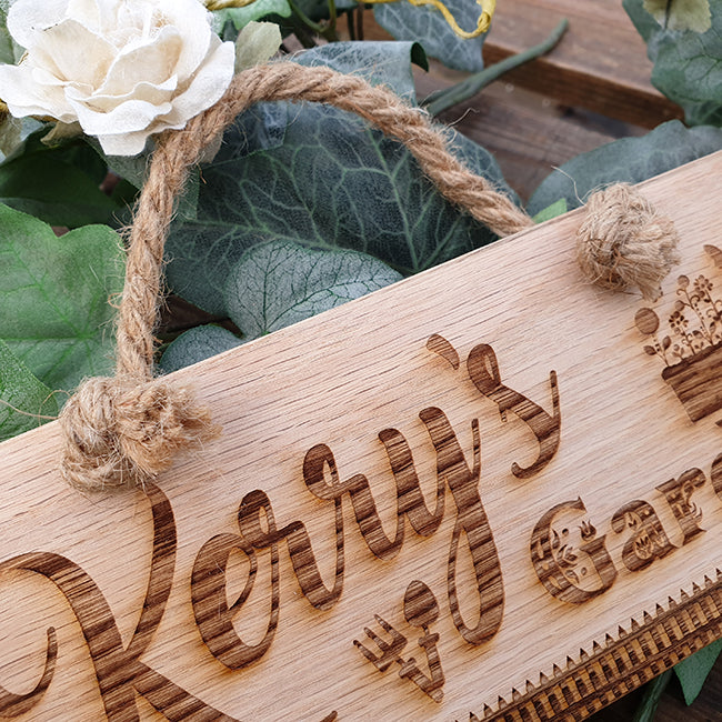 Personalised Wooden Garden Plaque