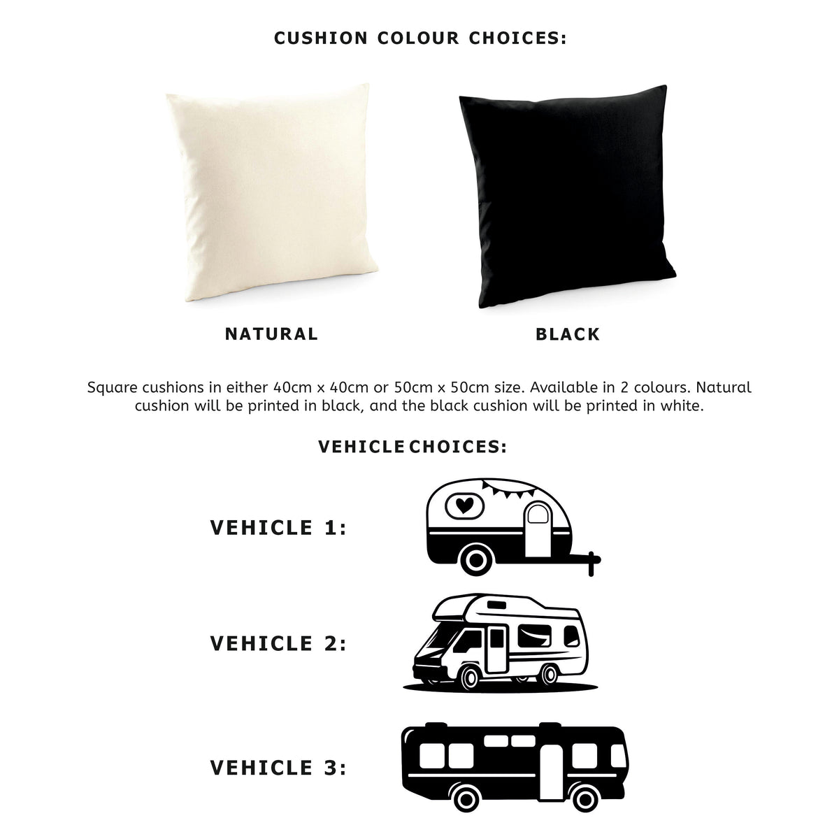 Personalised Cushion - Home Is Where We Park It