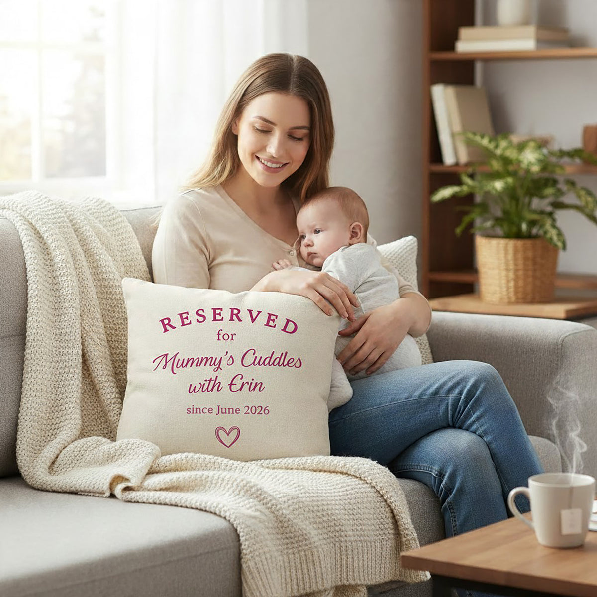 Personalised Cushion - Reserved For Cuddles