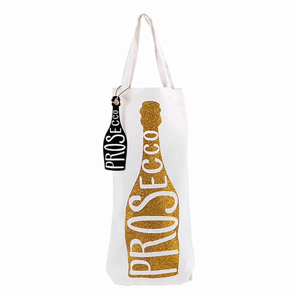 Prosecco Bottle Bag – Gold Glitter