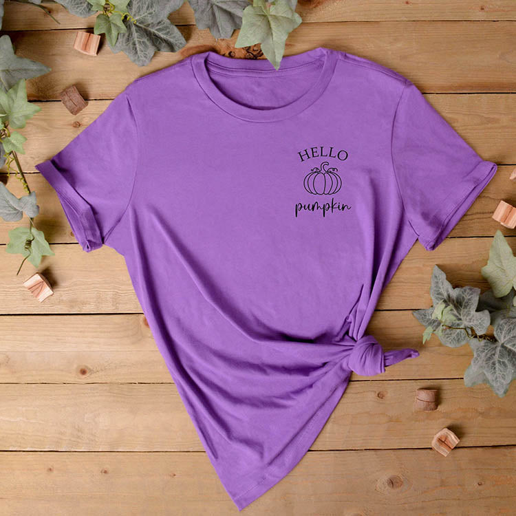 Hello Pumpkin T-Shirt - Ladies Cotton