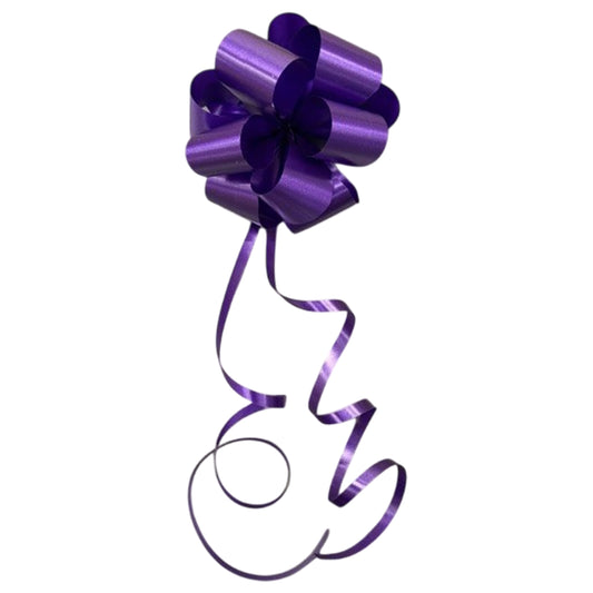Purple Plain Handmade Wedding Car Door Bow