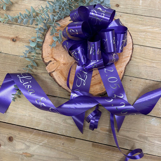 Purple Personalised Wedding Car Kit
