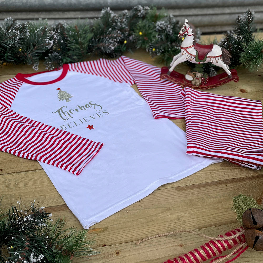 Children's Personalised Pyjamas - I Believe In Christmas