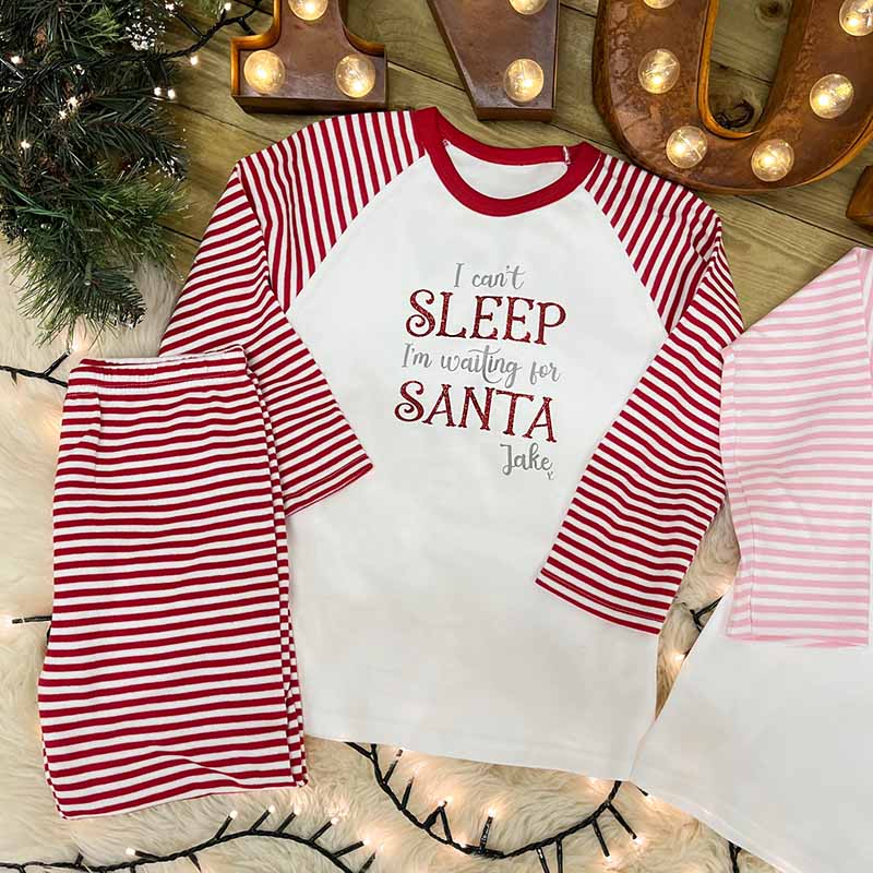 Children's Personalised Pyjamas - I Can't Sleep Santa