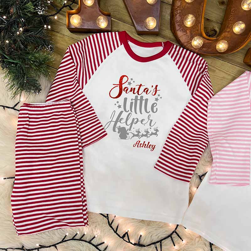 Children's Personalised Pyjamas - Santa's Little Helper