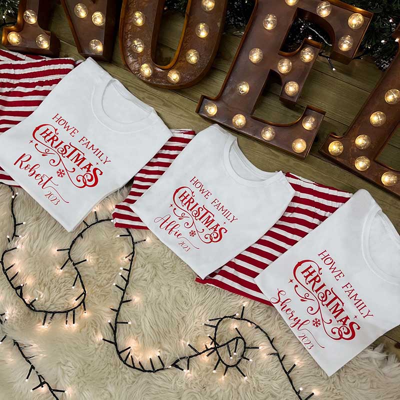 Personalised Family Christmas Pyjamas