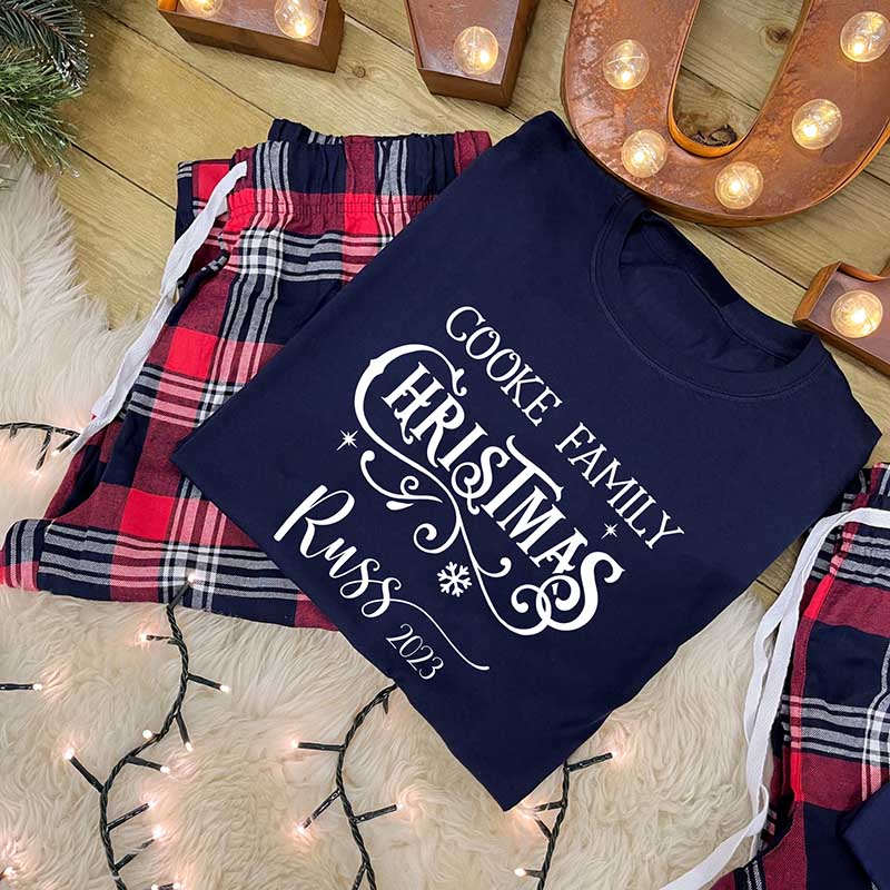 Personalised Family Christmas Pyjamas