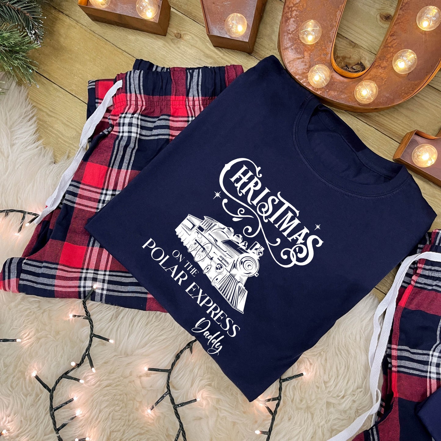 Personalised Family Christmas Pyjamas - Polar Express Train