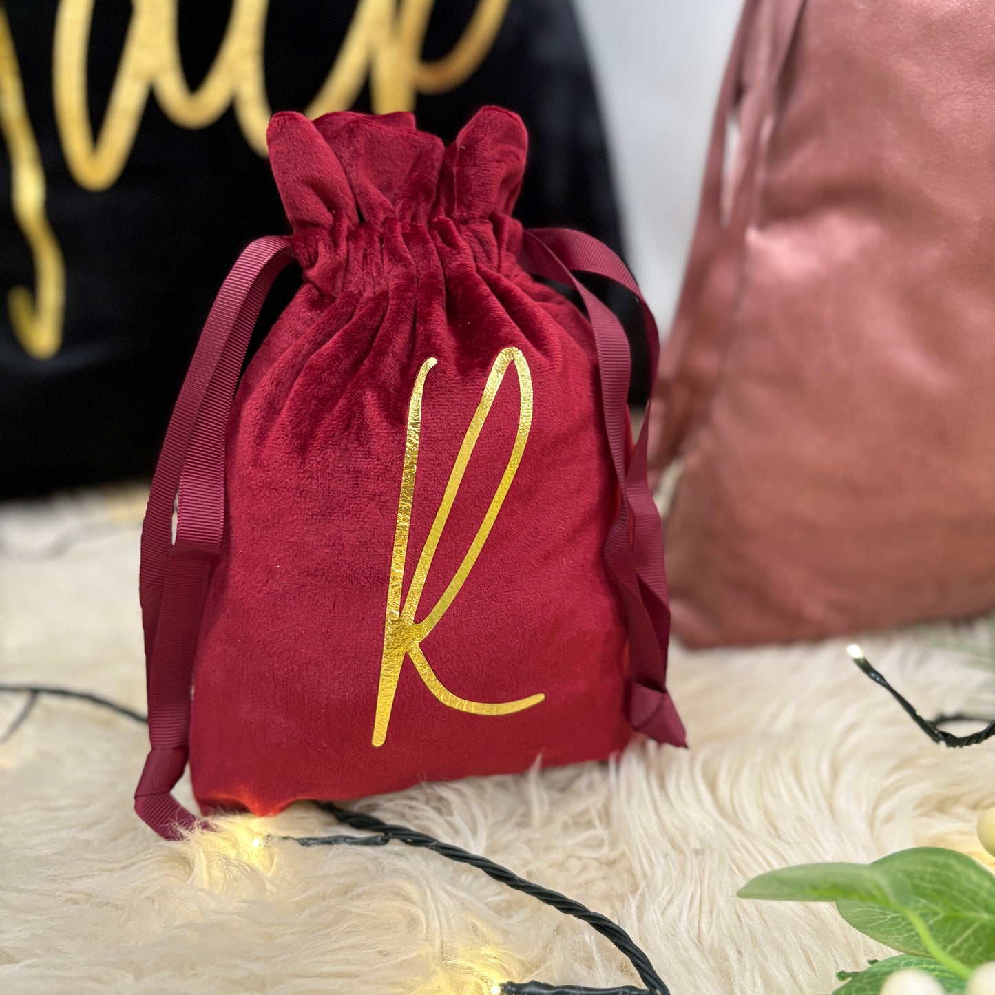 Personalised Christmas Velvet Sack