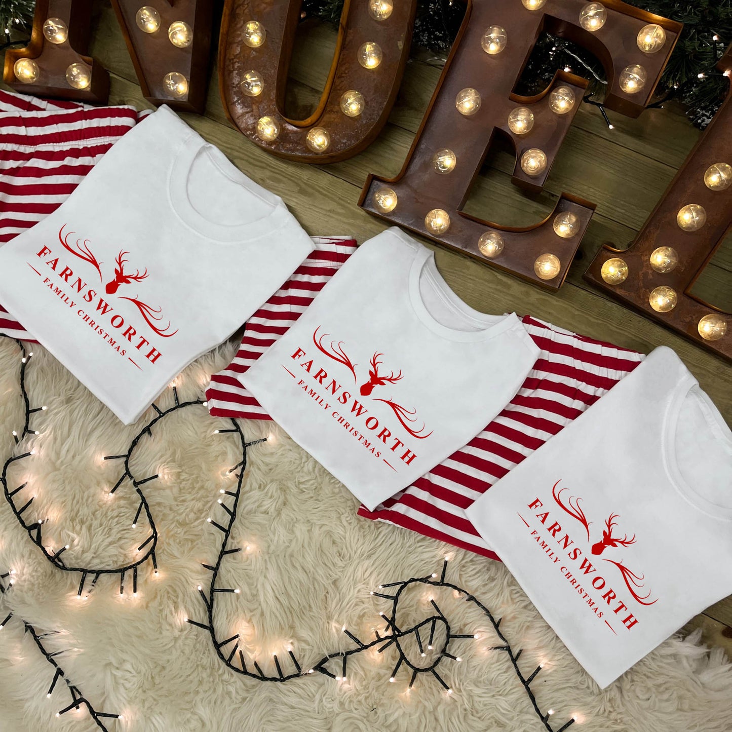Personalised Family Christmas Pyjamas - Deer