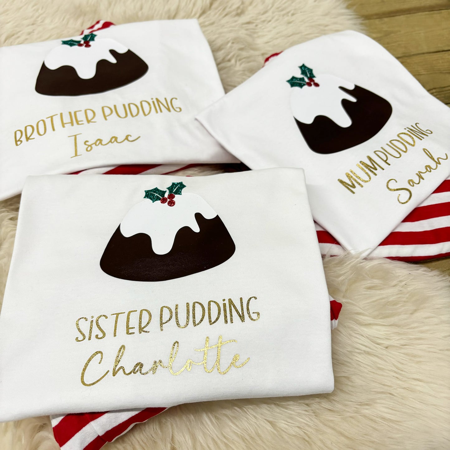 Personalised Family Christmas Pyjamas - Christmas Pudding