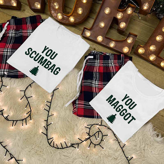 Couples Christmas Pyjamas - You Scumbag, You Maggot