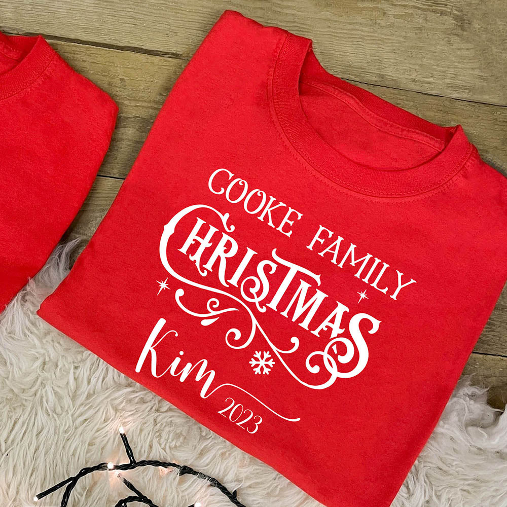 Personalised Family Christmas T-Shirt