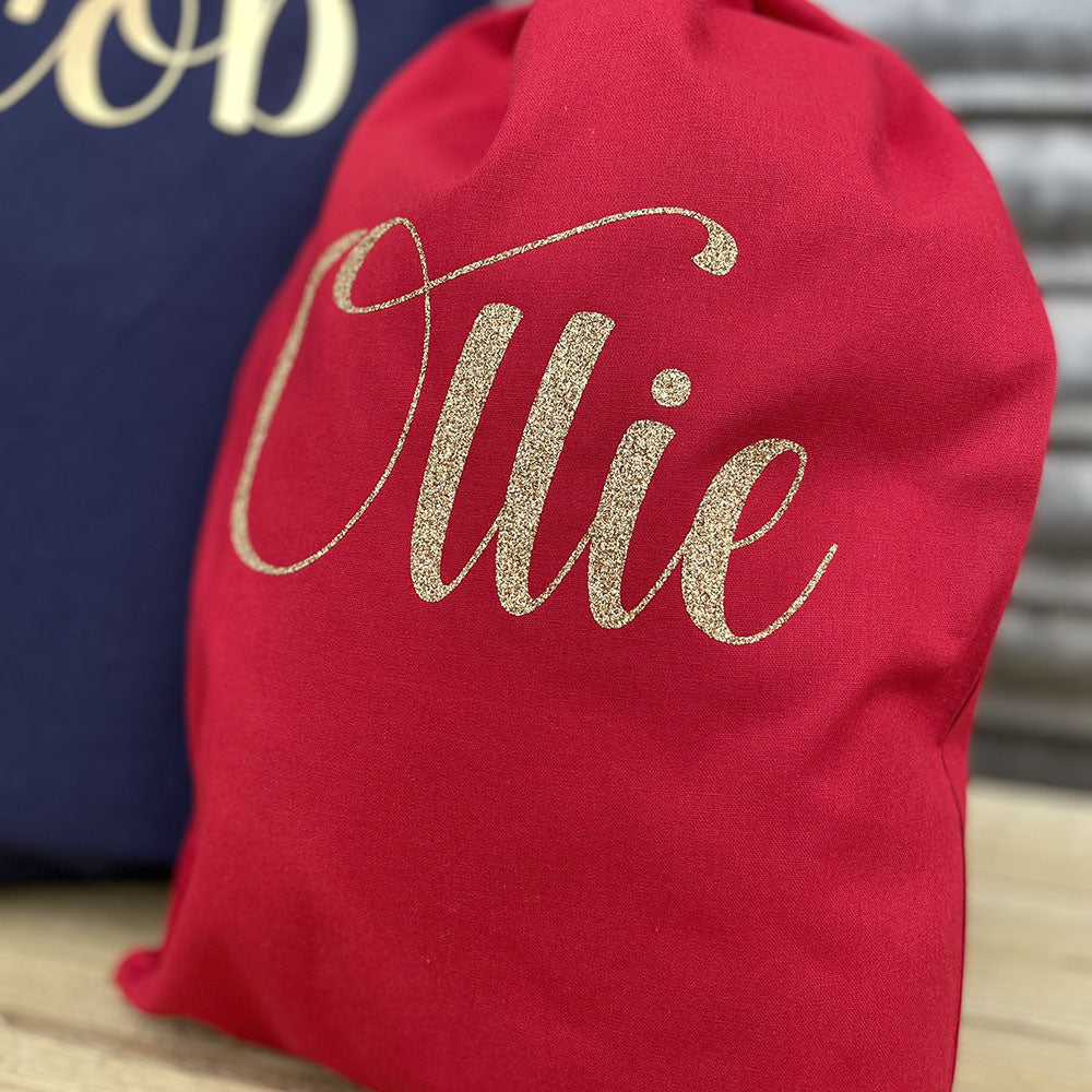 Personalised Name Christmas Gift Sack