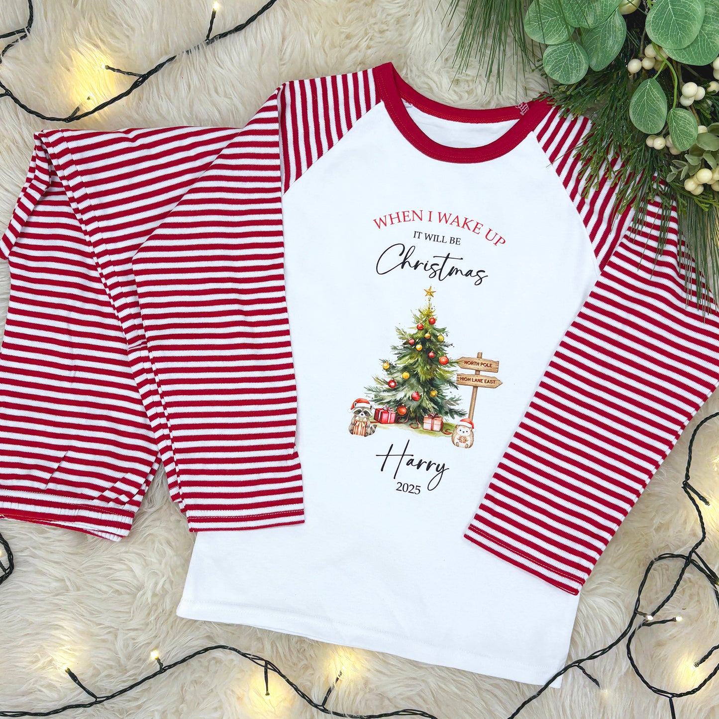 Children's Personalised Pyjamas - When I Wake Up it will be Christmas