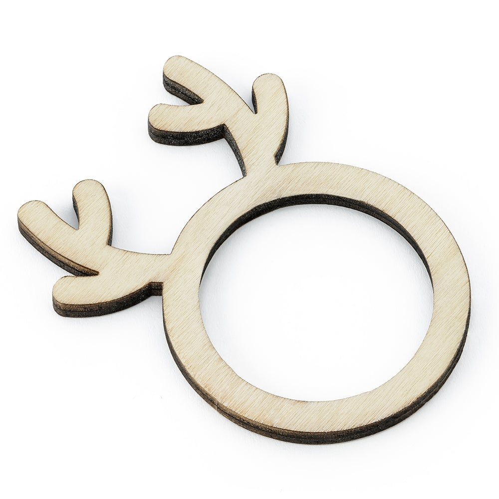 Reindeer Wooden Napkin Rings x 6