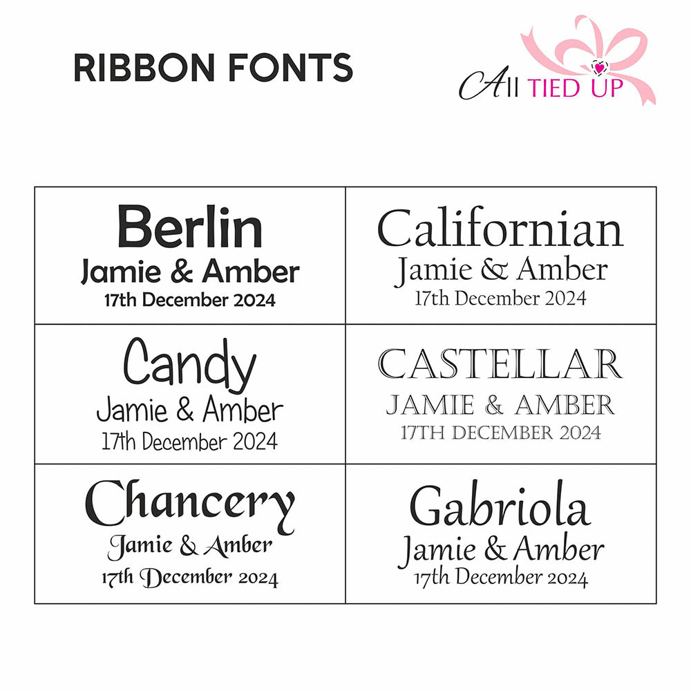 38mm Personalised Ribbon – Double Faced Satin