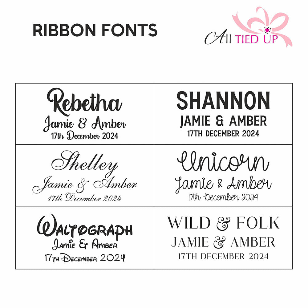 38mm Personalised Ribbon – Double Faced Satin