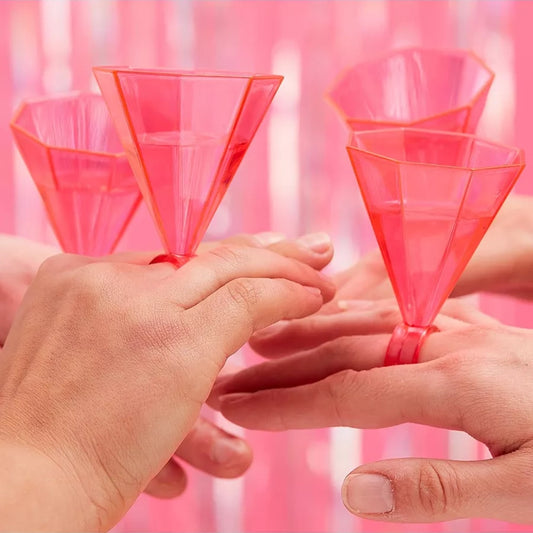 Pink Bride Tribe Truth Ring Shot Glasses