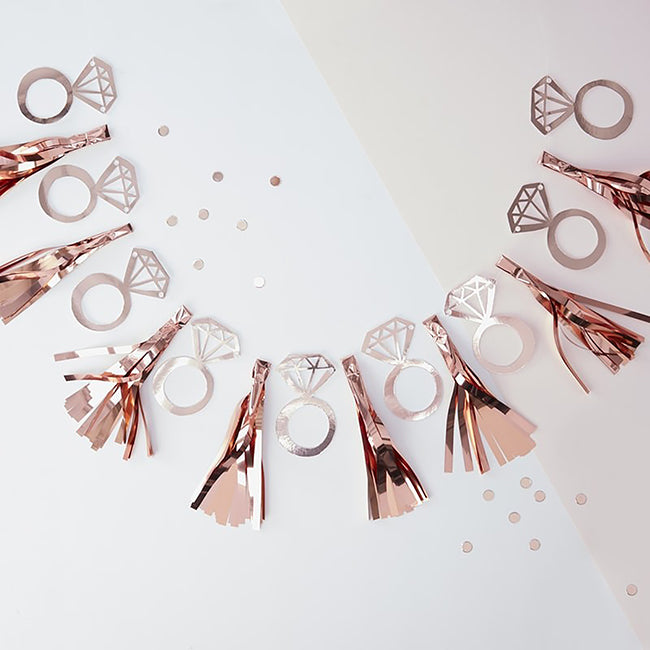 Rose Gold Ring and Tassel Hen Party Garland